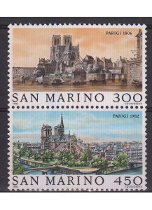 1982 San Marino Parigi 2 valori nuovi Sassone 1102-3